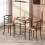 Homcom (Brown) HOMCOM Breakfast Bar Table and Stools Set, Dining Room Set with Shelf 1