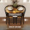Homcom (Brown) HOMCOM Breakfast Bar Table and Stools Set, Dining Room Set with Shelf 5