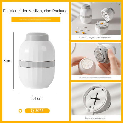 Tablet Splitter  Portable Pill Crusher  Multifunctional Medicine Holder 2