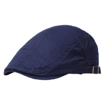 Newsboy Cap Cotton Unisex Cabbie Style Hat Navy One Size For Girls