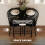 Homcom (Black) HOMCOM Breakfast Bar Table and Stools Set, Dining Room Set with Shelf 5