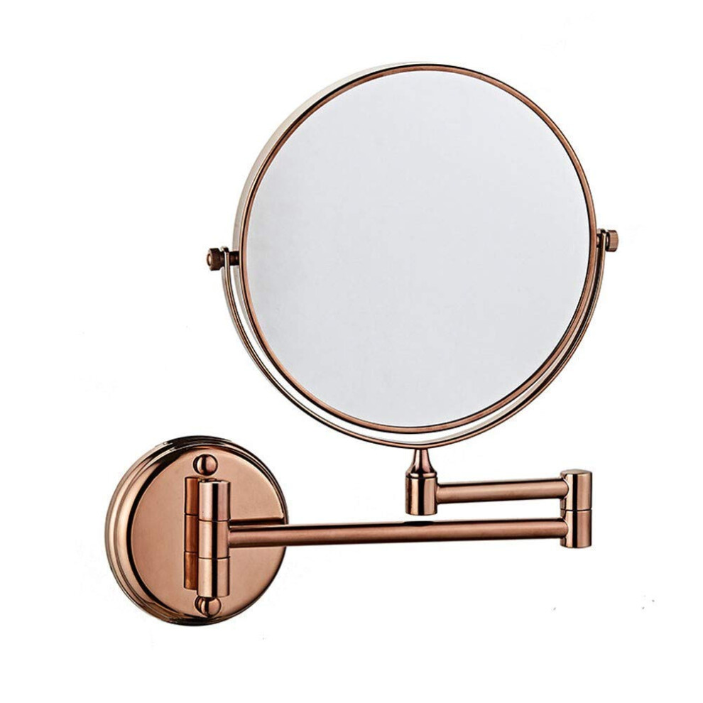Makeup mirror, 8inch, doublesided swivel, wallmounted, extendable Ref: 1105