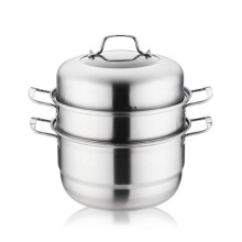Stainless Steel Steam Pot 28cm ThreeLayer Thick Steamer For Induction Cooker And Gas Stove Soup Pot