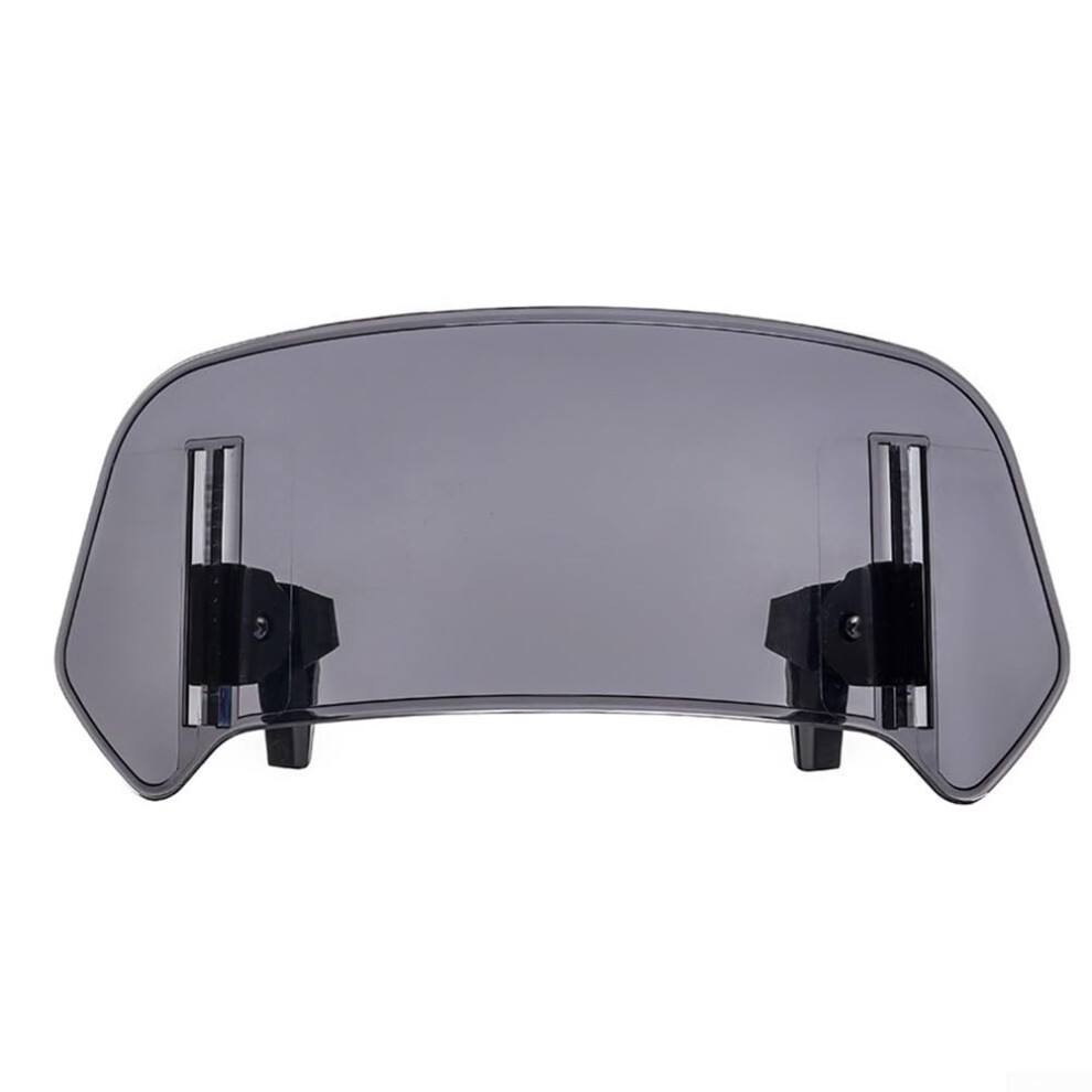 Motorcycle Windshield Extension Adjustable Height Wind Deflector Abs Spoiler For Universal Fit Gray 9001264333171