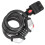 Bike Lock Cable, Heavy Duty Security Cable Lock with Scratch-Proof PVC Coating, Self Coiling Resettable Combination Code for Versatile Outdoor Locking 4