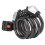 Bike Lock Cable, Heavy Duty Security Cable Lock with Scratch-Proof PVC Coating, Self Coiling Resettable Combination Code for Versatile Outdoor Locking 8
