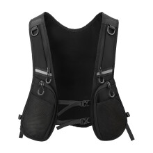 Laufweste, reflektierender Laufrucksack, leichte und atmungsaktive Marathonlaufweste mit Vordertaschen und verstellbarem Gurt für Wandern, Camping