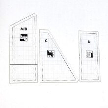 Create beautiful projects with acrylic cutting templates,  for quilting and more (3 pieces) 3PCS
