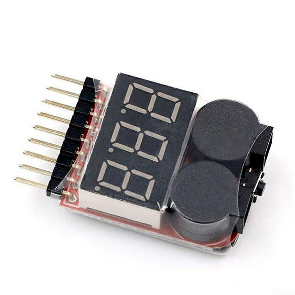 Battery Voltage Tester For 18S Lipo, Liion, Limn, Life Batteries, With Buzzer Alarm (2Pc) 9119770173911