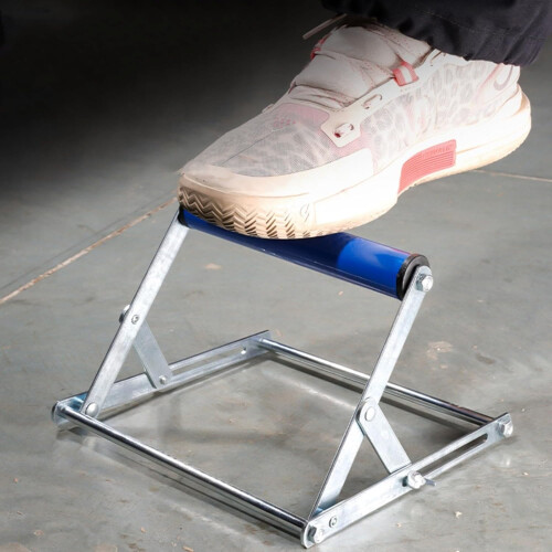Cutting machine material rack, 55–135 mm, adjustable support bracket, foldable stand, silver frame (blue) 1
