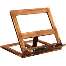 Cookbook Holders Brown Finish Countertop Display Recipe Rack For Home And Outdoor Use