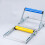 Cutting machine material rack, 55–135 mm, adjustable support bracket, foldable stand, silver frame (blue) 4