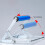 Cutting machine material rack, 55–135 mm, adjustable support bracket, foldable stand, silver frame (blue) 3
