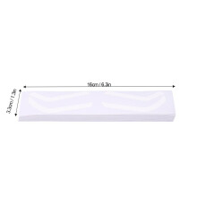 100 ark engångsklistermärken med ögonbrynsstenciler för microblading, 16x3,3 cm