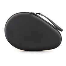 Table Tennis Bag PU Racket Cover Case Ping Pong Paddle Storage Bag Black