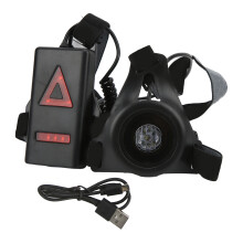 Luz de advertência para corrida noturna no peito com iluminação LED ultrabrilhante, design mãos-livres, à prova d'água, bateria recarregável e