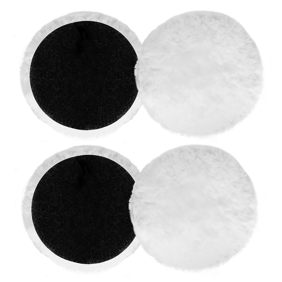 Polishing Attachment For Bosch Orbital Sander, 4 Pieces 125Mm Lambsfaux Wool Pads 9001264334758