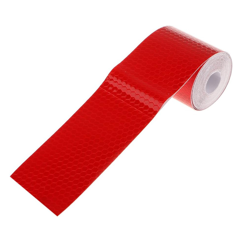 High Intensity Retro Reflective Tape For Car Trailers, Reflective Safety Tape With Honeycomb Patterns For Enhanced Visibility, Waterproof Adhesiv Red 9454554498287