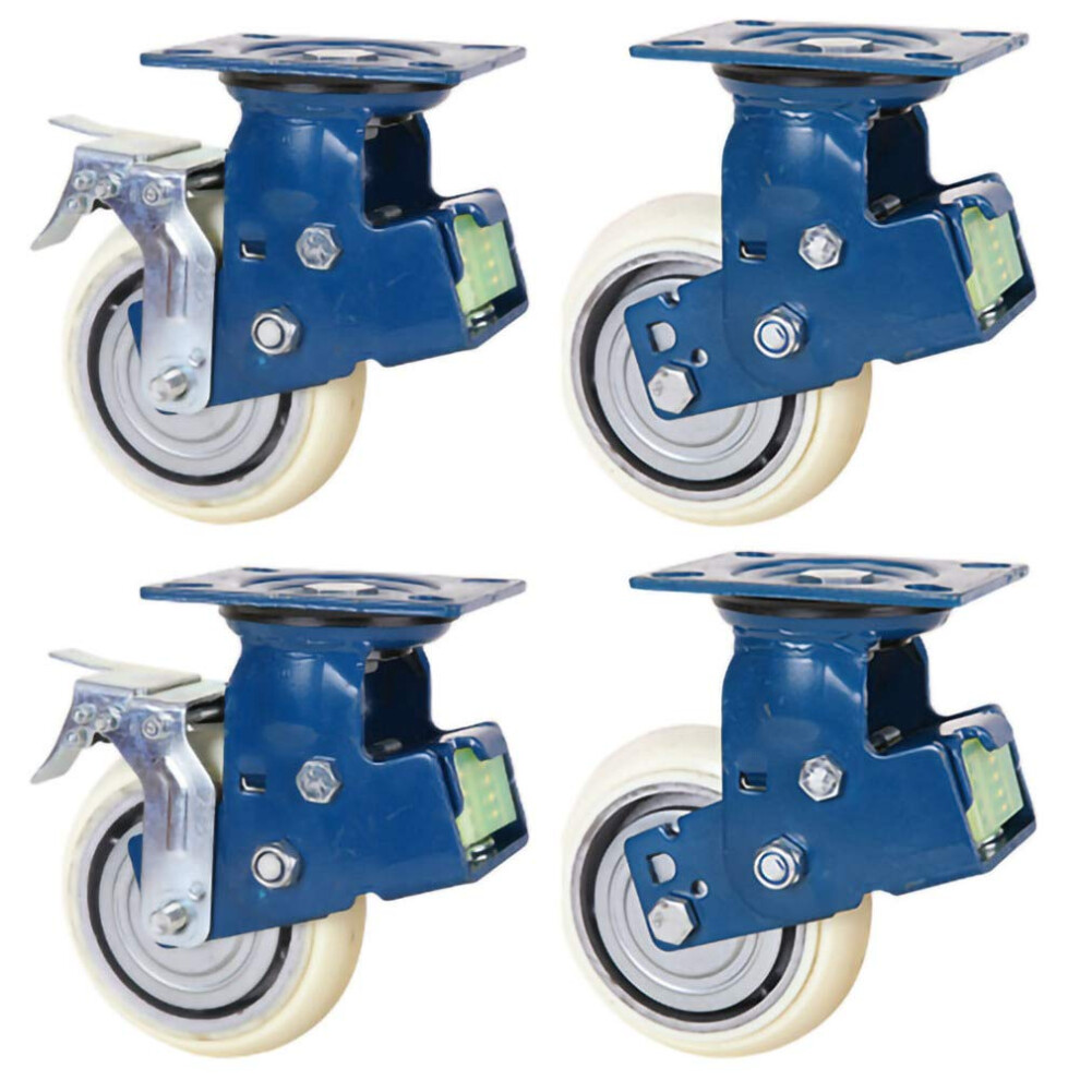 Jl 4X Wheels, 5/6/8 Inch Spring Loaded Gate Roller Wheel, White Elastic Iron Core Wheels, Single Wheel Load 350/400/450 Kg, 125Mm. 9119770175656