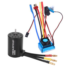 Børsteløs RC-motor ESC-sett, 3100Kv motor og 60A vanntett ESC for 1/10-skala RC-bil med varmeavledningsteknologi og flere beskyttelsessystemer