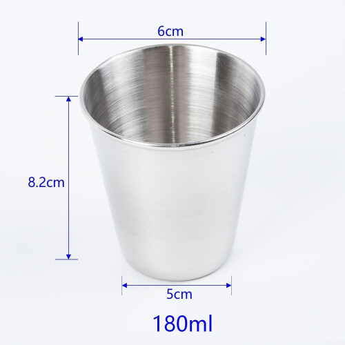 Practical stainless steel drink container, 320 ml, for bars and cafs (180 ml) 180ml 2
