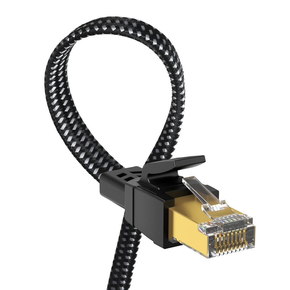 1M Cat 8 Ethernet Cable 40Gbps 2000Mhz Flat Network Patch Cord Rj45 Lan 9001264335861