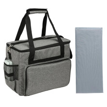 Sewing machine bag, sewing machine case, sewing machine carrying bag with removable padding for sewing machine and sewing accessories (Gray) Gray