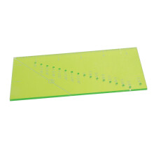 Green Alloy Hem Gauge For Sewing Quilt Measuring Ruler