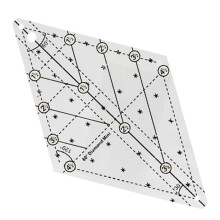 60degree quilting template, sewing ruler, quilting ruler, crafting ruler for simple quilt designs, hardware M