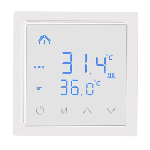 Smart Thermostat 16A Floor Heating Temperature Controller With LED Touch Screen 85265V Electric Heating White