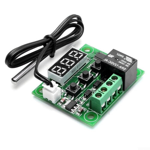 DC 12V Thermostat Controller Switch Board With Waterproof Sensor Digital Display 0.0C Accuracy 50C To 110C 10A Output
