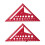 Multipurpose Red Aluminum Triangular Scale Tool For-Set one 2