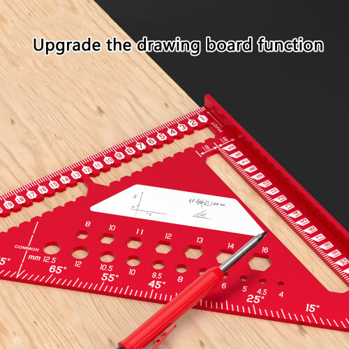 Multipurpose Red Aluminum Triangular Scale Tool For-Set one 2