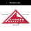 Multipurpose Red Aluminum Triangular Scale Tool For-Set one 4