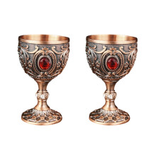 2Pcs Vintage Medieval Goblet Drinking Glass Drink-Red Ancient