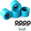 Skateboard Wheels 4Pcs Longboard Soft 78A With Bearing Blue 5