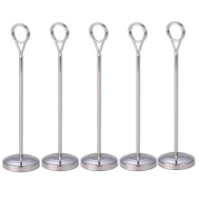 5piece set photo card holders, note holders, number card stands (Silver)