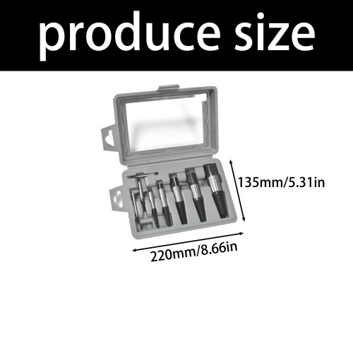 8Pcs High Strength Bolt Extractors Faucet Broken-8pcs gray box 2