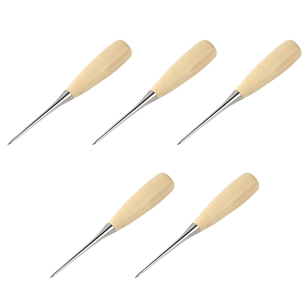 Leather Hole Punch Tool Wood Handle Awl Leather-Five Packs 7754000929436