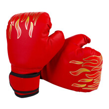Gants de boxe pour enfants en matériau écologique, gants d'entraînement en PU avec motif dessin animé, protection complète des mains et tissu en