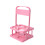 Portable 4 Bottle Beer Basket With Quick Fold Feature-Pink 1