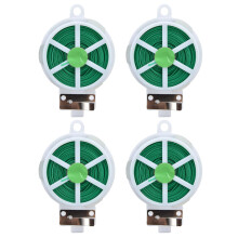 4 pieces plant ties, 50 meters green twist tie wire with builtin cutter
