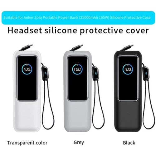 Performance Silicone Cover For Power Bank Lightweight Black 1