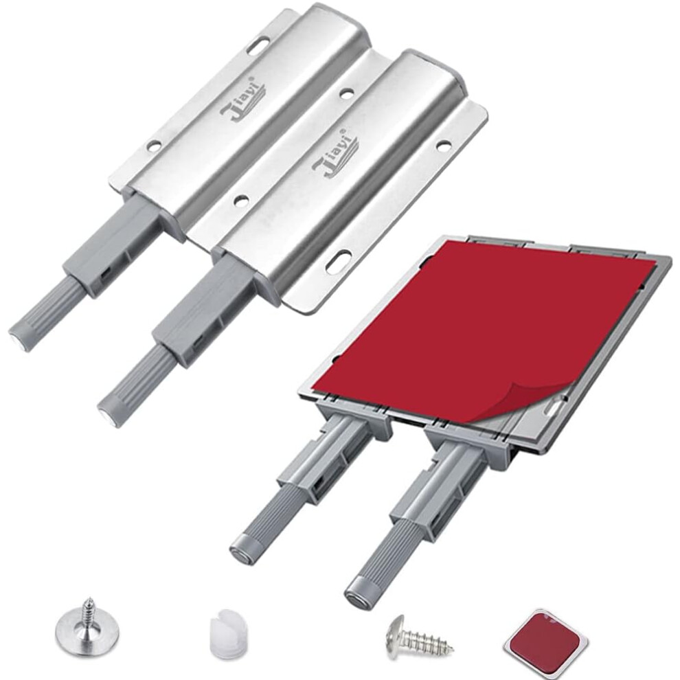 Touch Latch For Cabinet Hardware, Easy To Install Double Push Button Magnetic Closure, Push To Open Mechanism For Wardrobe Drawer And Closet Doors, St 9454554524214