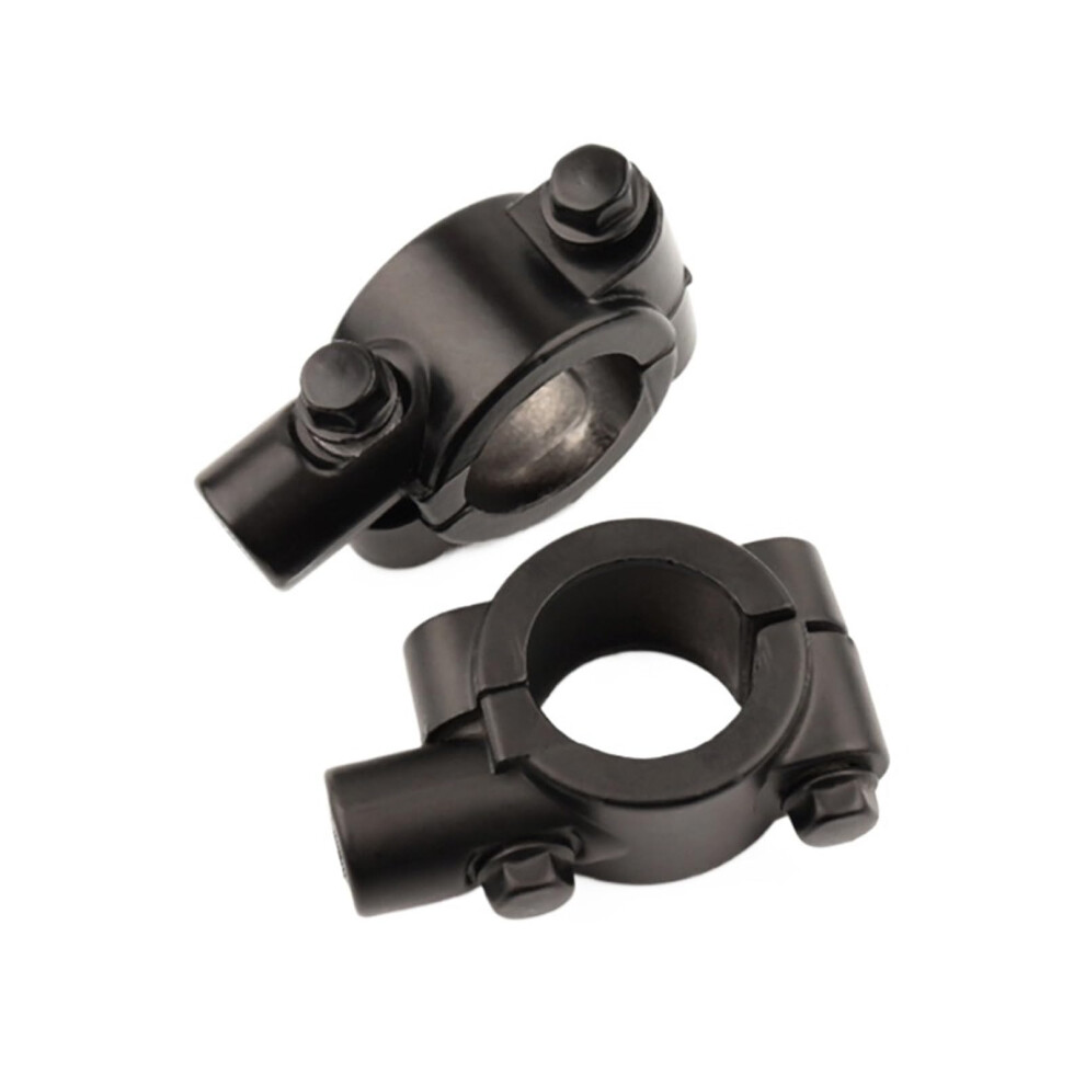 22Mm Handlebar Mirror Mount Clamp 2 Pack Motorcycle Rear View Mirror Holder Adapter Fits 10Mm 8Mm 6Mm Thread Black 9339159731864