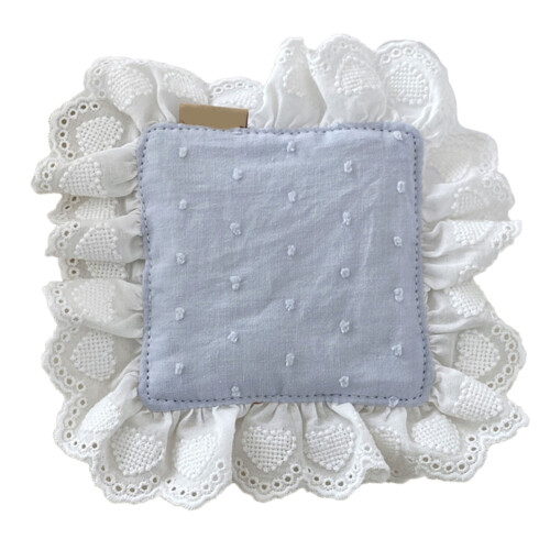 Multipurpose Lace Design Placemat Coaster Portable-Light blue