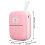 Portable Mini Pocket Thermal Printer with 5 Roll Papers, Easy to Use for Journal Scrapbook Note Lists (Pink) 2