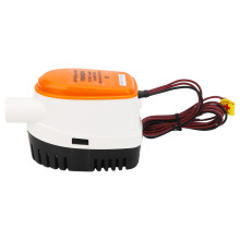 Bomba de achique sumergible con interruptor de flotador incorporado, funcionamiento automático, bomba eléctrica marina de 12 V, larga duración,