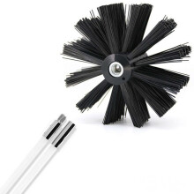 Chimney Brush 2Rod Set For Fireplace Tool Kit, Includes 2 Rods And 1 Brush, Fireplace Pipe Head, Gadget Element