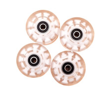 Roller Skating Wheels 4Pcs Luminous With Bearings Compatible With Double Row Skating And Skateboard Color 4